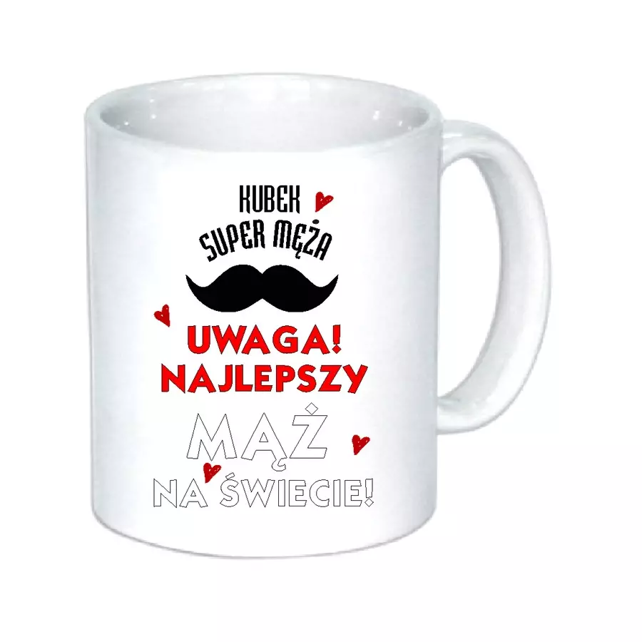 KUBEK UWAGA NAJLEPSZY MĄŻ