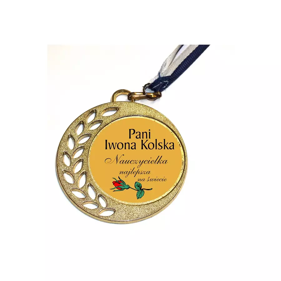 Medal nauczycielki dzień nauczyciela grawer imię